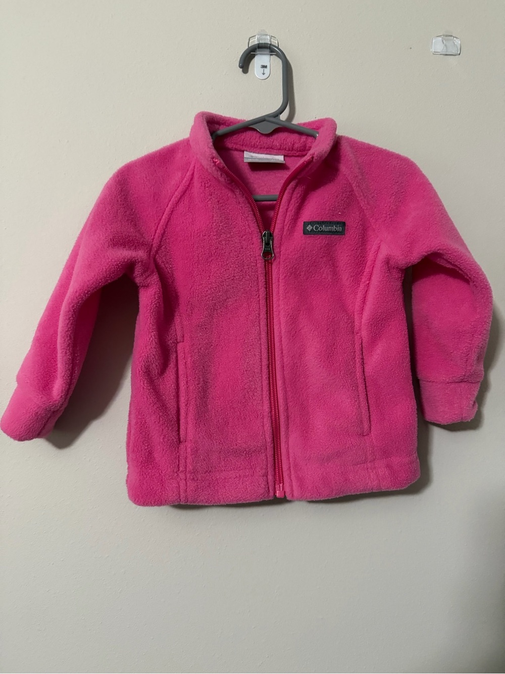 Columbia Pink Fleece Zip Jacket Toddler Girl Size 12-18 Months